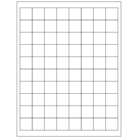 Bsc Preferred 1 x 1'' White Rectangle Laser Labels, 8000PK BUY00019230